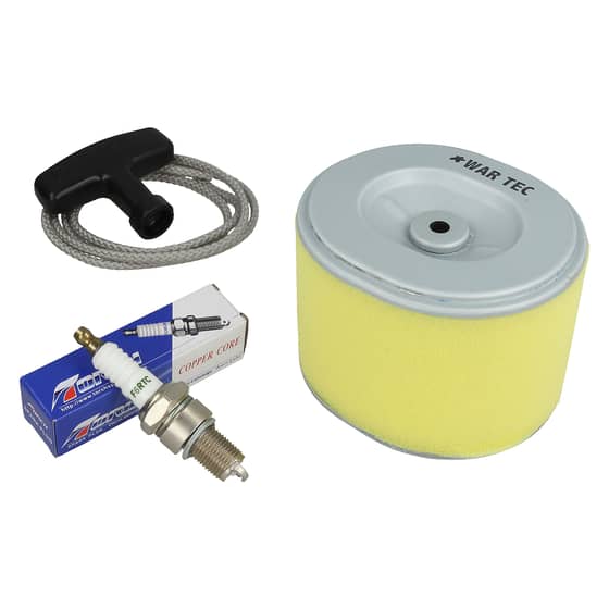 Honda GX240 & GX270 Service Kit (Air Filter, Spark Plug, Handle, Rope)