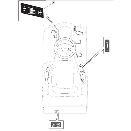 827H - 2016-2023 - 2T0070483/M16 - Mountfield Ride On Mower Labels Diagram