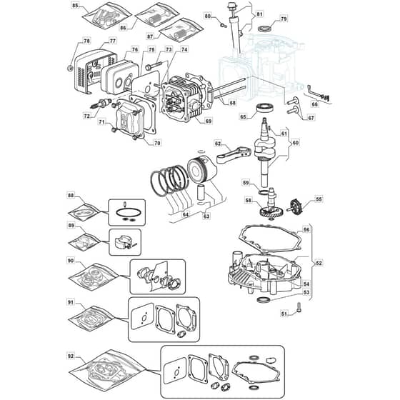827M - 2013-2015 - 2T0045483/M13 - Mountfield Ride On Mower WBE0704 Cylinder Diagram
