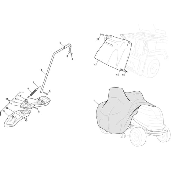827M - 2024-2025 - 2T0052483/CAS - Mountfield Ride On Mower Options Diagram