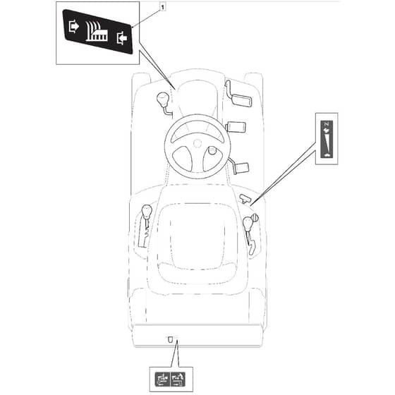 827MB - 2013 - 2T0055283/M13 - Mountfield Ride On Mower Labels Diagram