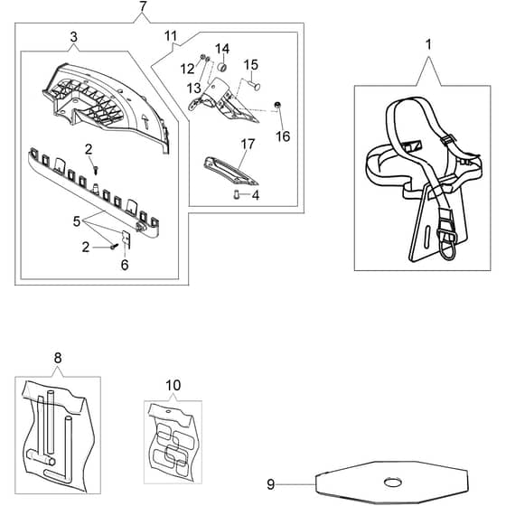 8410 -  - Efco Brushcutter Accessories Diagram