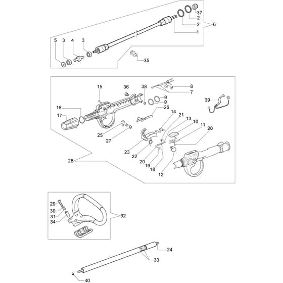 8535 ERGO -  - Efco Brushcutter Transmission Diagram