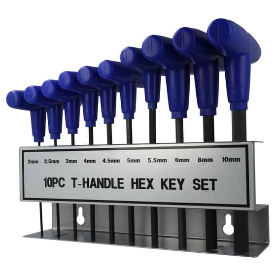 10 Piece T-Handle Hex Key Set (Metric) In Stand - Limited Stock Left