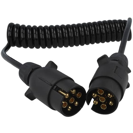 Trailer Extension Cable 2.5m, 7 Pin Male Sockets