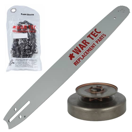 WAR TEC 20" - Guide Bar 3/8" - 058" Chain & Sprocket - Husqvarna 61, 272XP