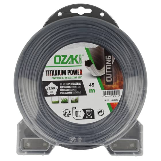 Genuine Ozaki Titanium Power 3.5mm x 45m Strimmer Line (5 Point)