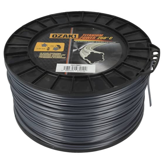 Genuine Ozaki Titanium Power 2.4mm x 290m Strimmer Line (5 Point)