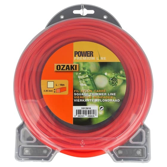 Genuine Ozaki Power Premium 3.3mm x 18m Strimmer Line (Square)
