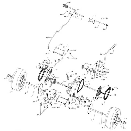 McCulloch 96021001401 - 2011-08 - Drive Parts Diagram