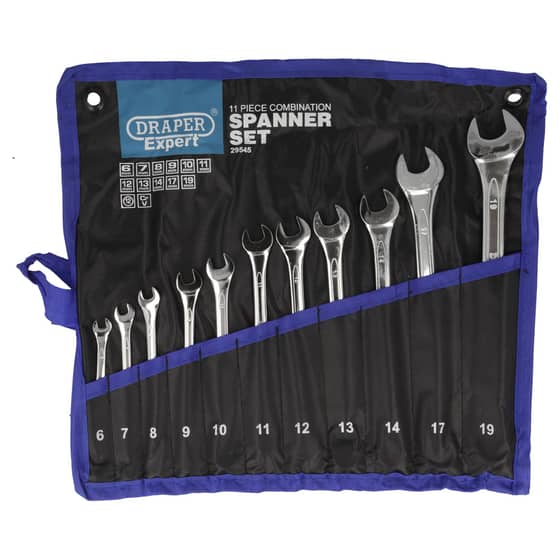 Genuine Draper Expert Metric Open/Ring Spanner Set, 11 Pieces - 29545 - ONLY 1 LEFT