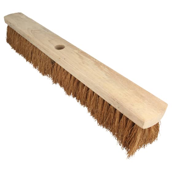 24" Soft Broom Head With Natural Coco Bristles