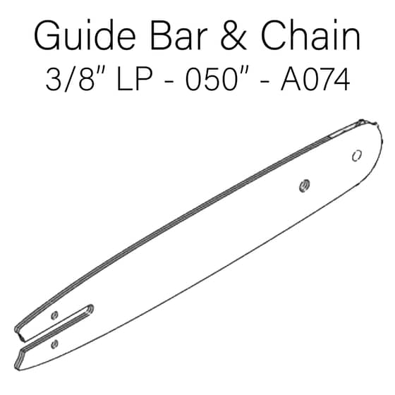 Stihl E14 Chainsaw Guide Bar & Chain - 3/8" LP - 050" - A074