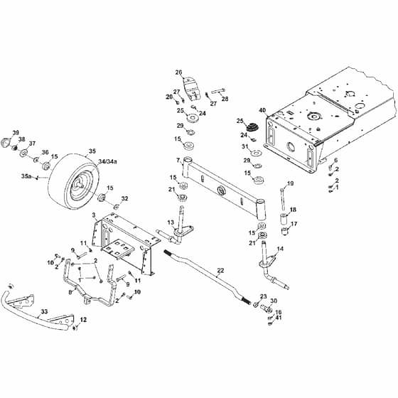 Countax A2050 - From 01-01-1998 To 01-01-2007 - 1 Front Axle