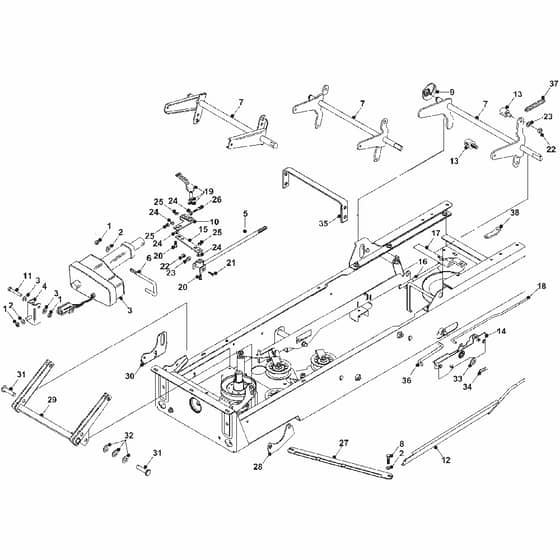 Countax A2050 - From 01-01-1998 To 01-01-2007 - 9 Deck Actuator And Hangers