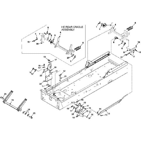 Countax A2550 - 6 Rear Cradle