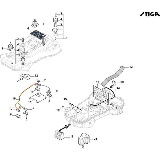 A 3000 - 2024-2025 - 2R9102028/STX - Stiga Robot Mower Electrical Parts Diagram