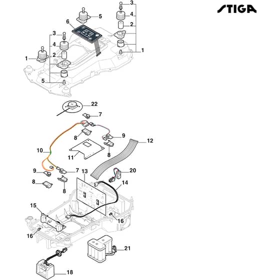 A 300 - 2024-2025 - 2R7101328/ST1 - Stiga Robot Mower Electrical Parts Diagram
