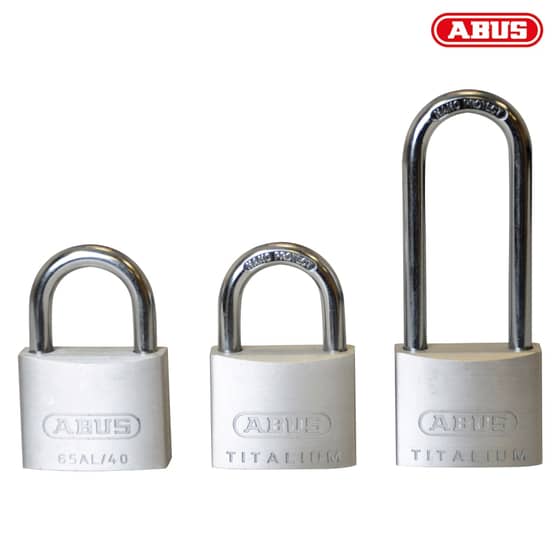 ABUS 64TI/40HB63 Titalium Padlock 40mm Triple Pack (1 Long Shackle) - 56380