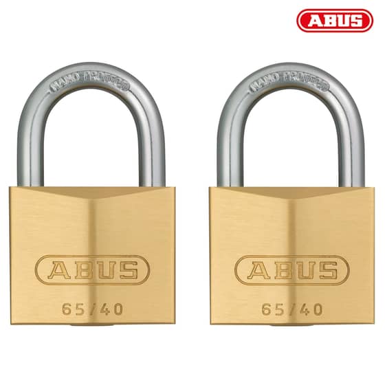 ABUS 65/40 40mm Brass Padlock Twin Carded - 9859