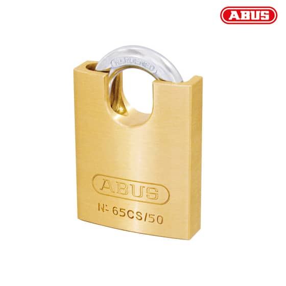 ABUS 65/50CS 50mm Brass Padlock Closed Shackle Carded - 35830