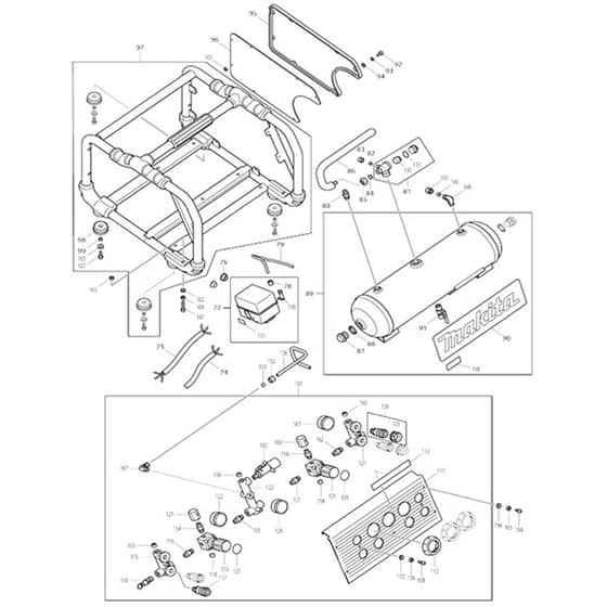 Makita AC310H - Air Compressor - Power Tool 02 Diagram