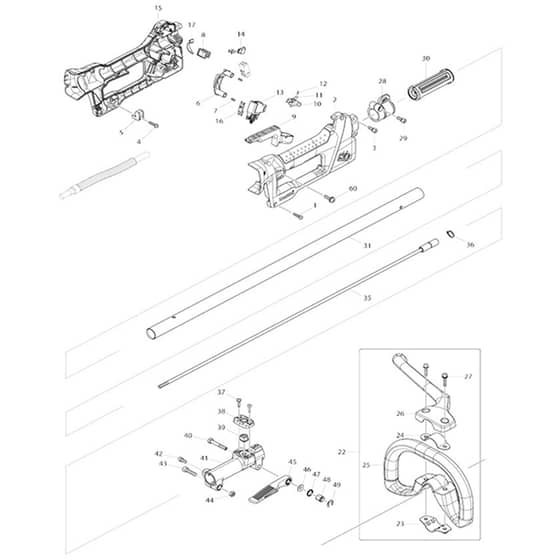 Makita AC3610 - Crdlss Multi Fnctn Power Head - Power Tool 01 Diagram