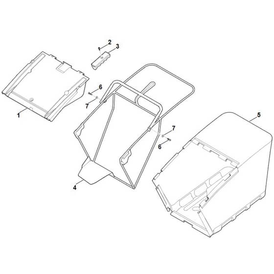 Viking AFK 080 - Grass Catcher Bag - Parts Diagram
