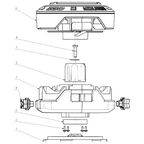 EGO AH4500 - String Trimmer Head Assy (Sept 2024) Main Assy Diagram