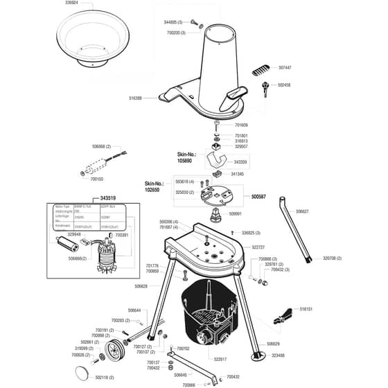 AL-KO H2200 - 104617 - Main Assembly