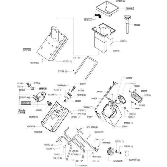 AL-KO Dynamic 2200 S - 104997 - Main Assembly: 8.2001 - 1.2002