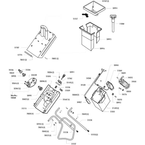AL-KO Dynamic H1800 - 110041 - Main Assembly: from 3.1996
