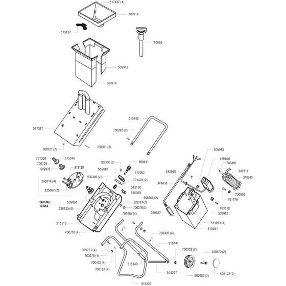 AL-KO Dynamic H1800 R - 110042 - Main Assembly: 4.1996 - 9.1996