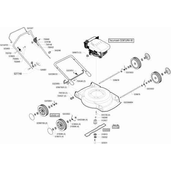 AL-KO Sunline Bio 460 B - 110416 - Main Assembly: from 10.2002