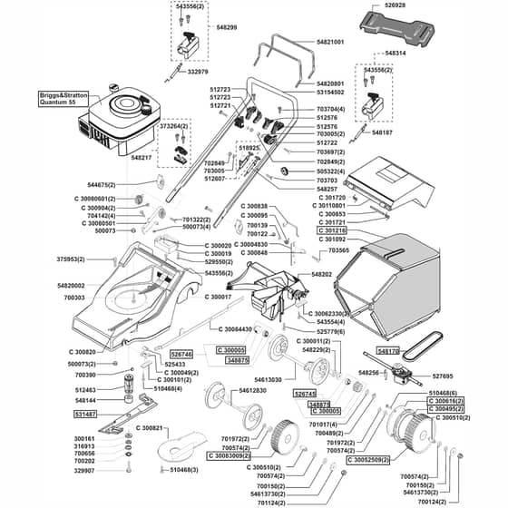 AL-KO Concord 5300 BR - 110542 - Main Assembly: 10.2001 - 11.2001