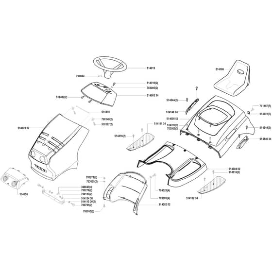 AL-KO Comfort T9-75 - 110722 - Body Work And Seat: before 4.1998