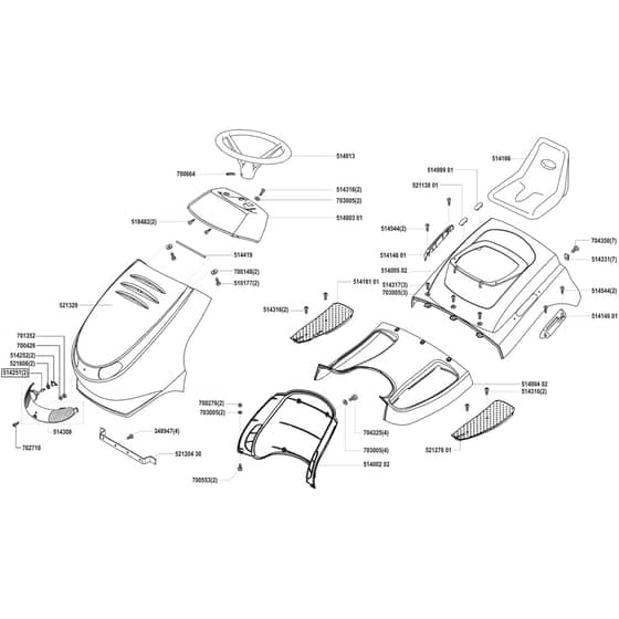 AL-KO Concord T13-85 - 110820 - Body Work And Seat: 1.2002 - 6.2002