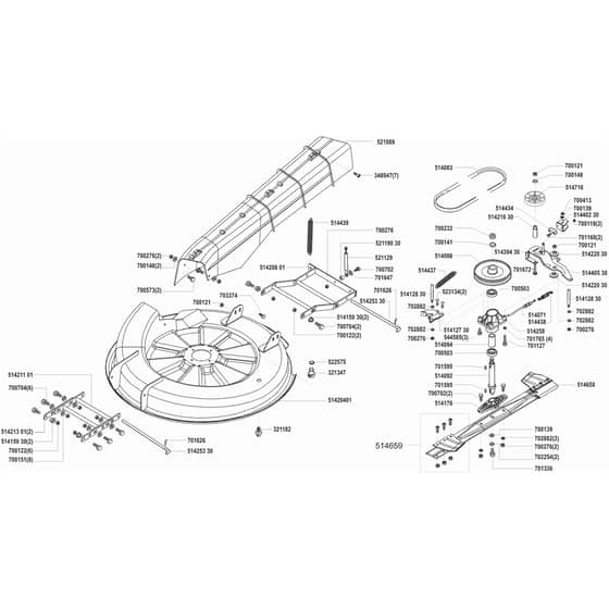 AL-KO Concord T13-85 - 110820 - Cutter Deck: 10.2000 - 1.2001