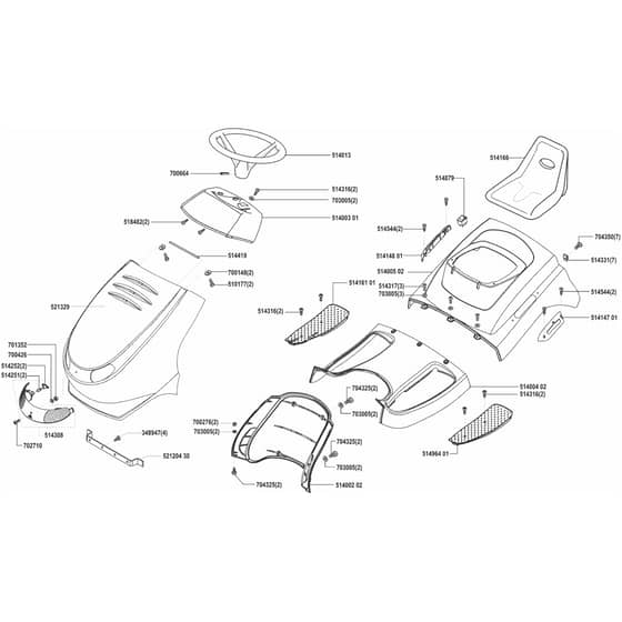 AL-KO Concord T17-102 HD - 110920 - Body Work And Seat: 2.2001 - 8.2001
