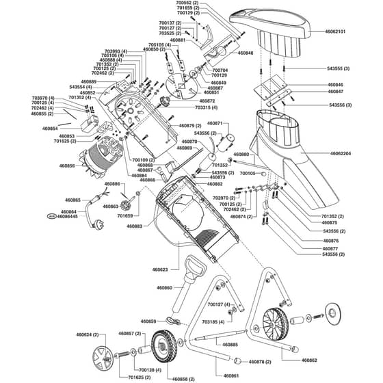 AL-KO New Tec 2400 R - 112305 - Main Assembly
