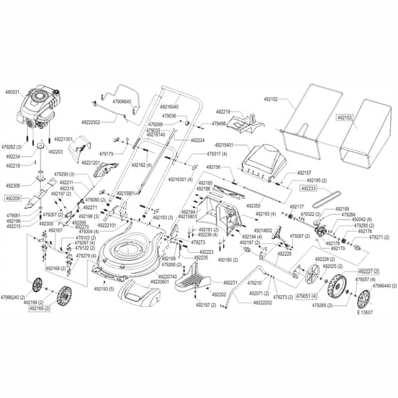 AL-KO Easy 5.1 SP-S - 113607 - Main Assembly