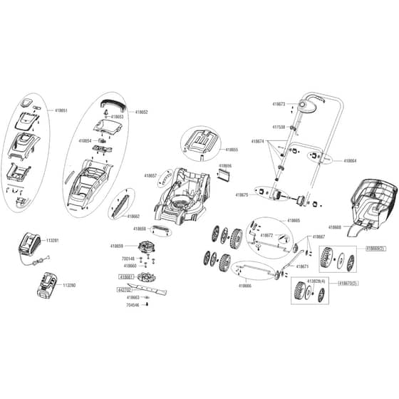 AL-KO 36V Easy 3.29 Li - 113663 - Main Assembly: 1.2019 - 1.2020