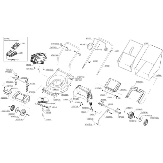AL-KO Energy Flex 42.9 Li - 113688 - Main Assembly: 2.2019 - 2.2021