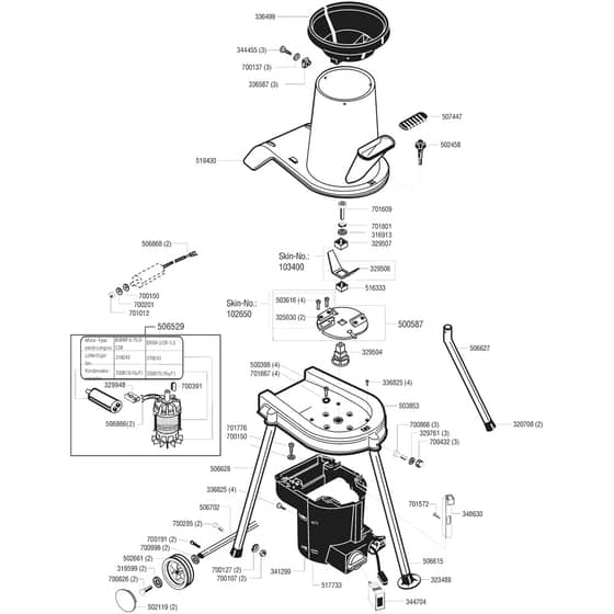 AL-KO H1300 OPP - 117226 - Main Assembly