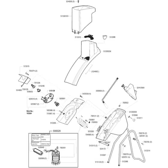 AL-KO New Tec 1400 - 117415 - Main Assembly: 3.1998 - 10.1999