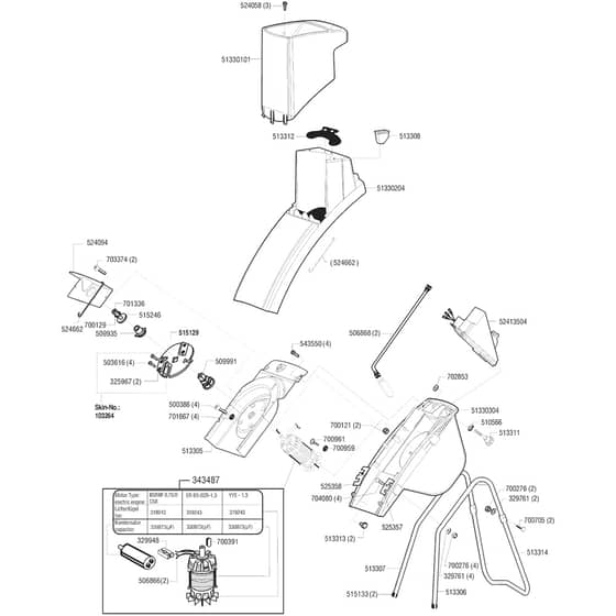 AL-KO New Tec 1400 - 117424 - Main Assembly: 2.1998 - 10.1999