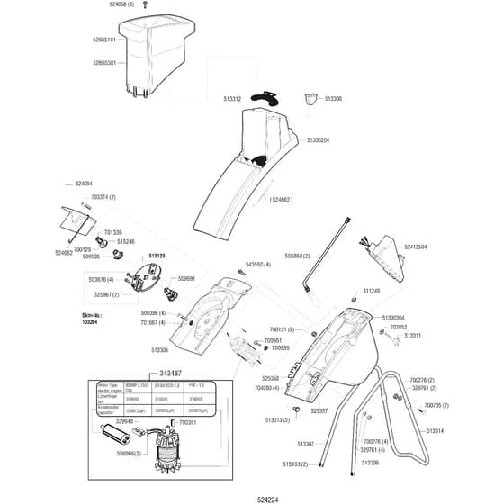 AL-KO New Tec 1400 - 117424 - Main Assembly: from 10.1999