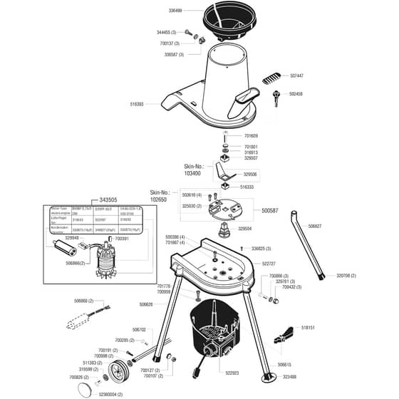 AL-KO H1600 S B+Q - 117442 - Main Assembly