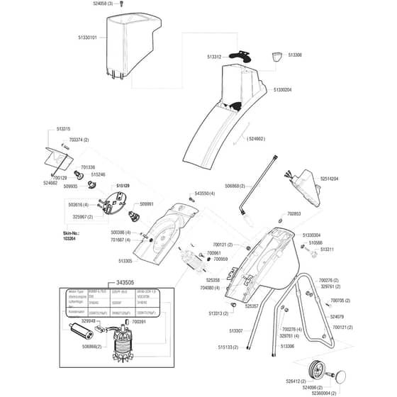 AL-KO New Tec 1600 R - 117505 - Main Assembly: 4.1998 - 10.1999