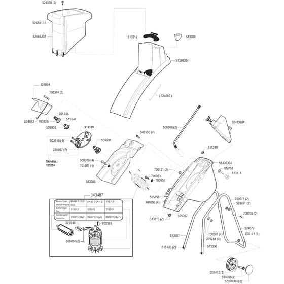 AL-KO New Tec 1400 R - 117605 - Main Assembly: from 10.1999